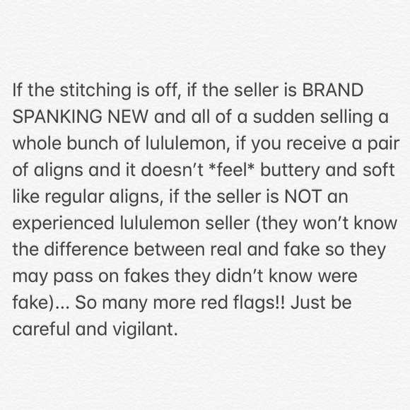 ***Lululemon Align PSA - How to spot FAKES*** - Picture 7 of 8